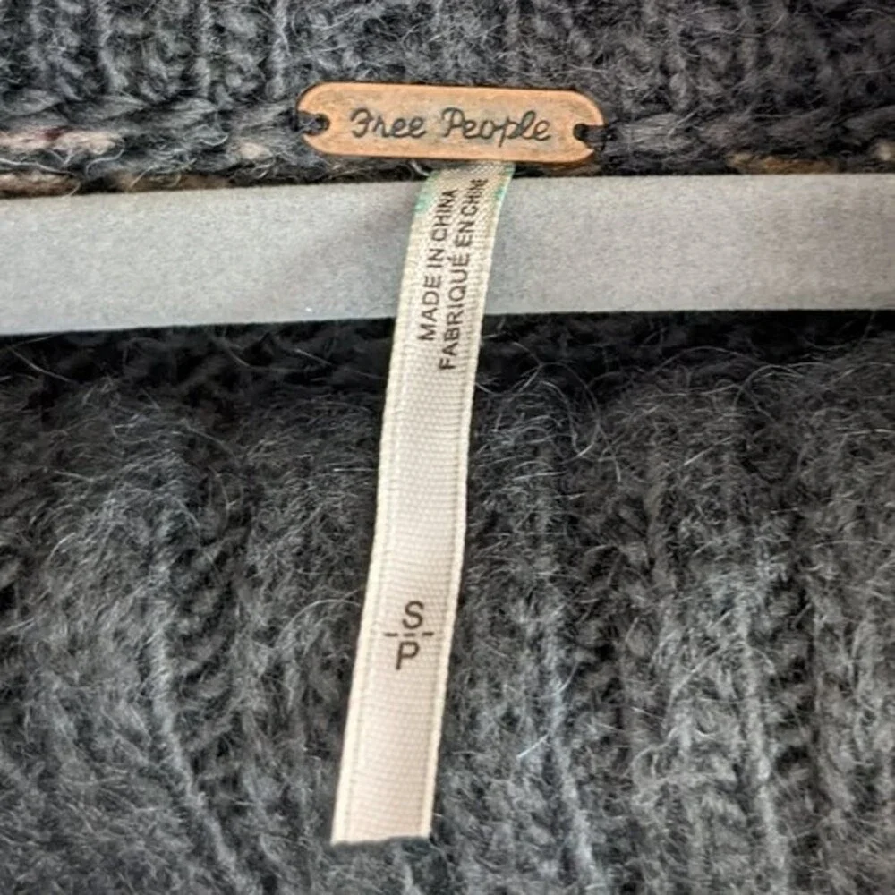 Free People Fair Isle Snow Bunny Sweater Small